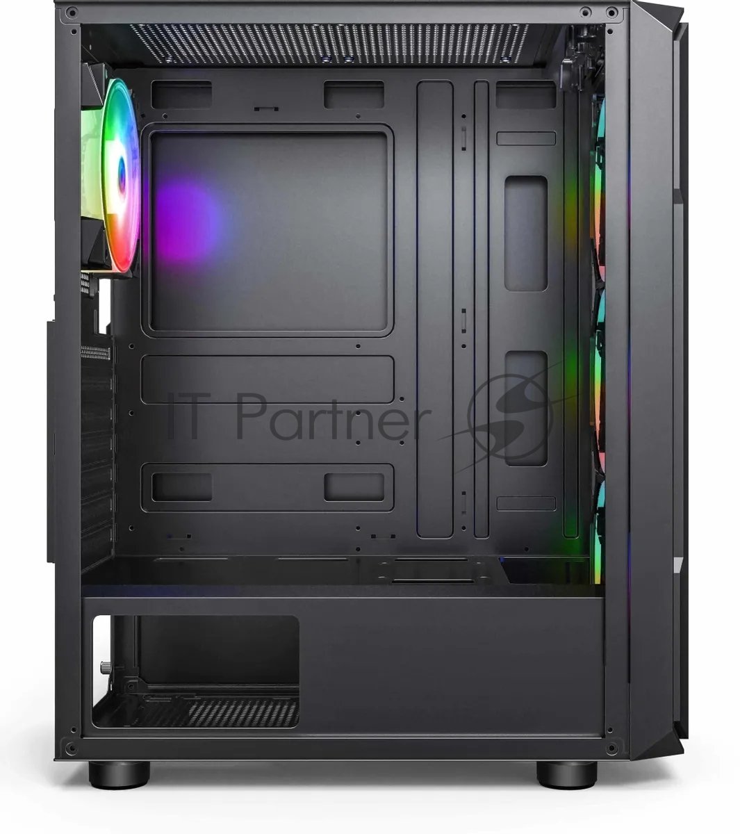 Компьютерный корпус Accord 3338 черный без БП ATX 1xUSB2.0 1xUSB3.0 1xUSB3.1 audio bott PSU