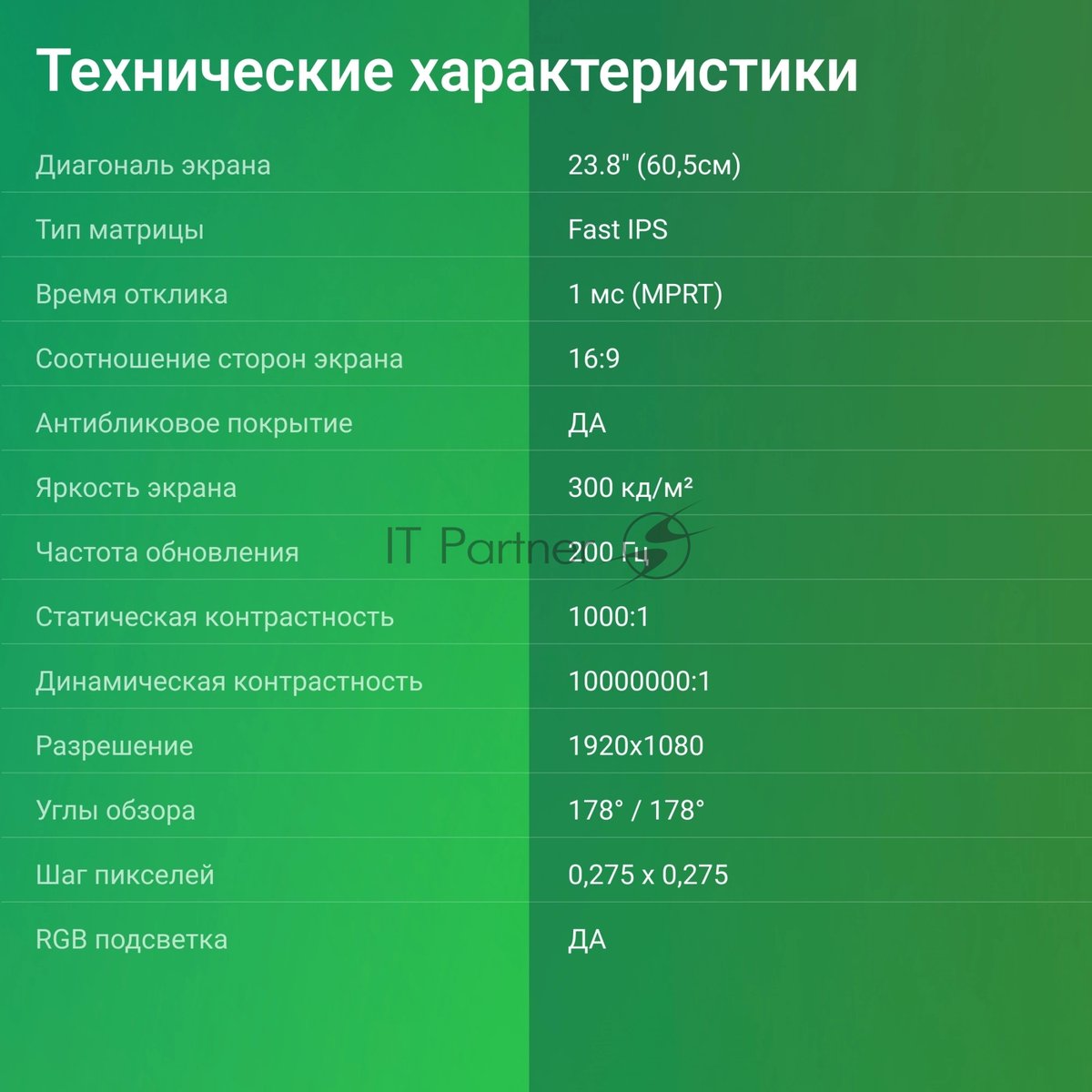 Монитор 23.8" Digma Overdrive 24P410F IPS 1920x1080, 200 Гц, 2 мс, 16:9, 300 кд/м2, 1xHDMI, 1хDP, 1xUSB, 1x3.5 мм, голубой