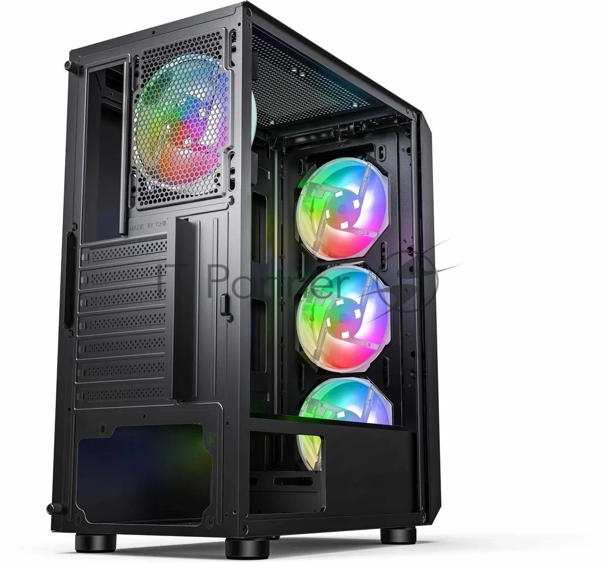 Компьютерный корпус Accord 3338 черный без БП ATX 1xUSB2.0 1xUSB3.0 1xUSB3.1 audio bott PSU