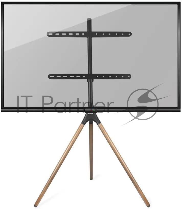 Кронштейн Kromax OMEGA-11 черный/деревянный, 3 шт/уп, Стойка-тренога, для 1 TV 32"-70", max вес 35 кг, пов. ±180°, высота 1385 мм, max VESA 600x400 мм