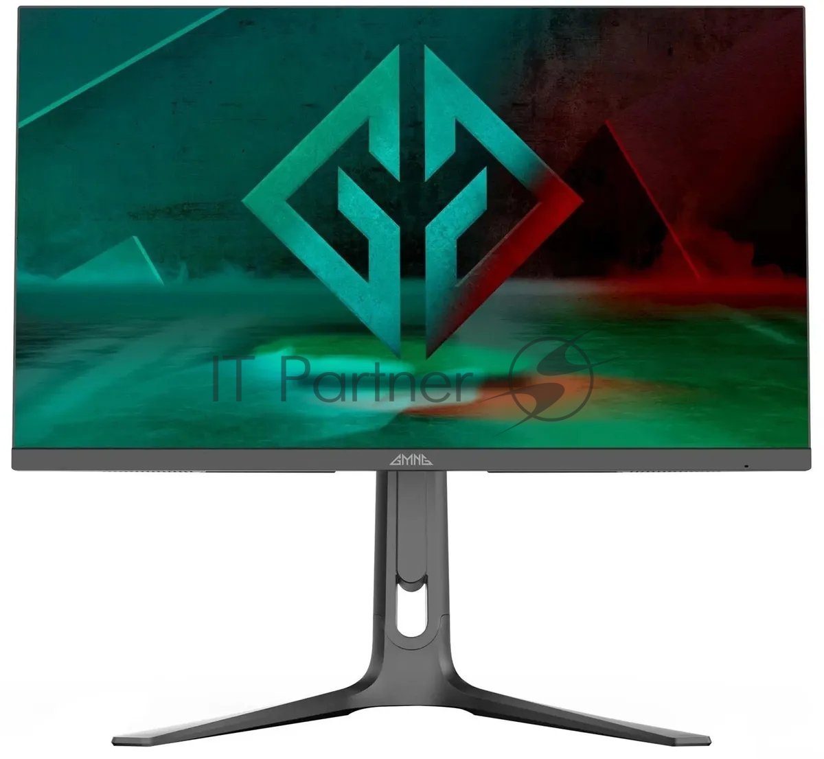Монитор 27" GMNG GM-27F23 IPS 3840x2160, 160 Гц, 5 мс, 16:9, 400 кд/м², 2xHDMI, 2xDisplayPort, HDR, FreeSync, G-Sync Compatible, Flicker Free, Low Blue Light, встроенные динамики, RGB-подсветка, трехсторонний безрамочный дизайн, поворот на 90 градусов, регулировка по высоте, черный