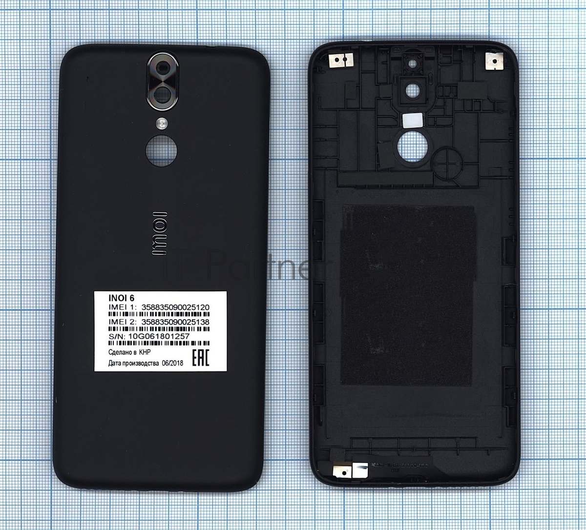 Задняя крышка INOi 75618, для Inoi 6, черный