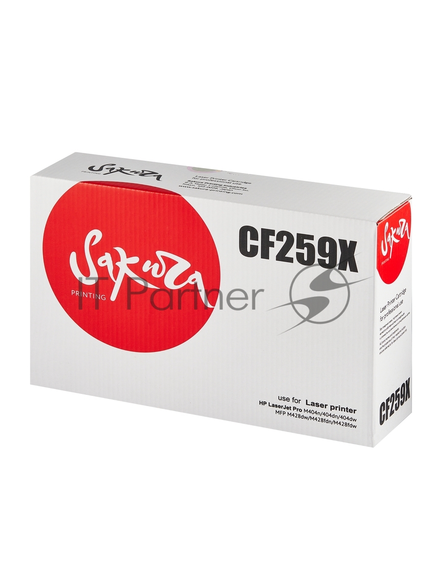 Картридж лазерный Sakura CF259X (59X) для HP LJ M304/M404/MFPM428, черный, 10000 к. (без чипа)