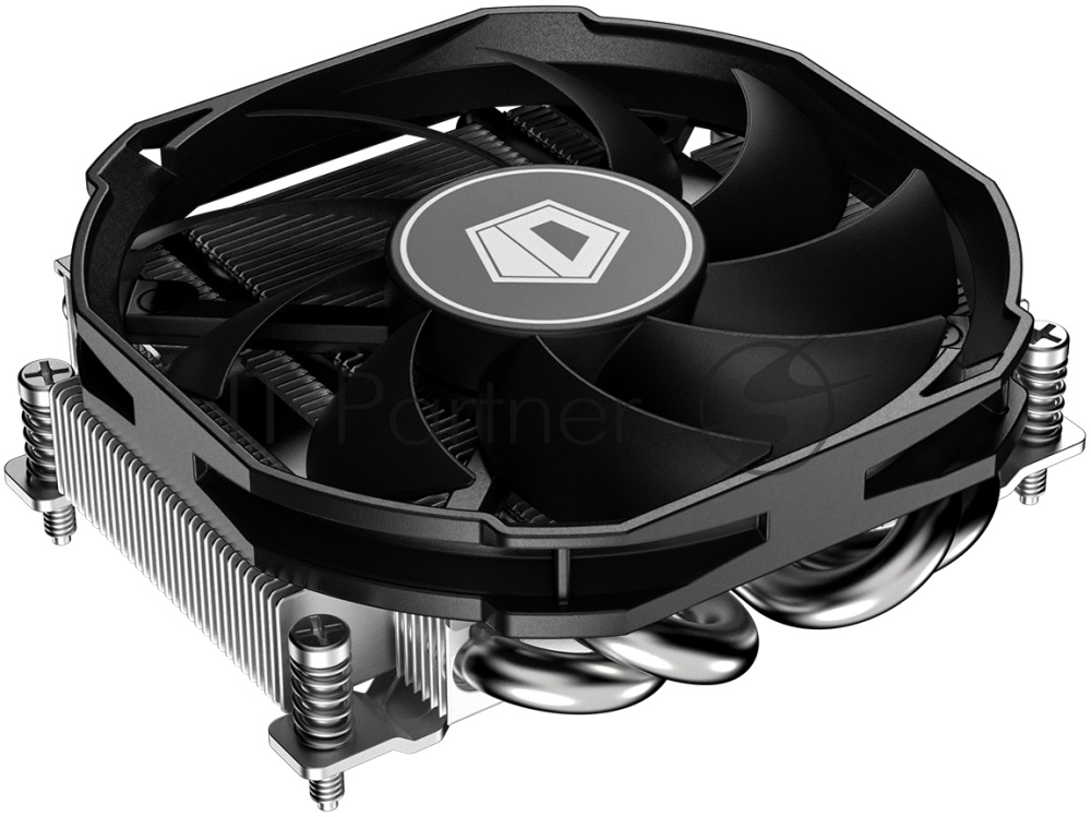 Кулер для процессора ID-COOLING IS-30A BLACK AMD AM5/AM4 низкопрофильный высота 30mm (36шт/кор, TDP 100W, PWM, 4 тепл.трубки прямого контакта, FAN 92mm) BOX