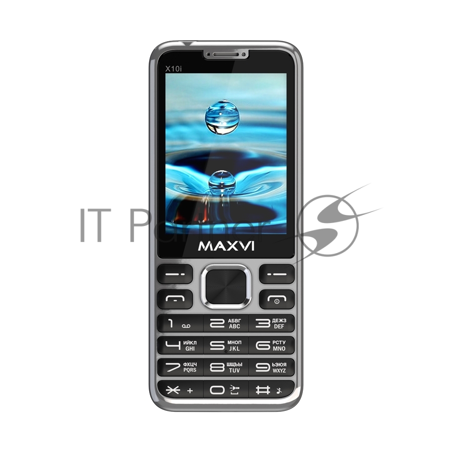 Мобильный телефон Maxvi X10i серебристый металлик