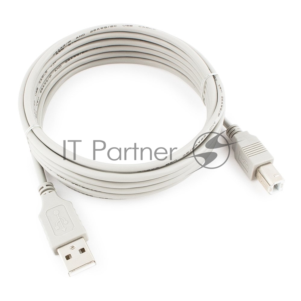 Кабель USB2.0 Cablexpert CC-USB2-AMBM-10-N, AM/BM, медь, 3.0м, пакет