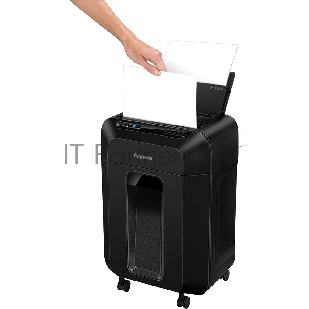 Шредер Fellowes AutoMax 80M FS-46215, минирезка, DIN P-4, 4х12 мм, автоподача 80 лст., 17 лтр., автореверс, уничт.: скобы, скрепки, пл. карты