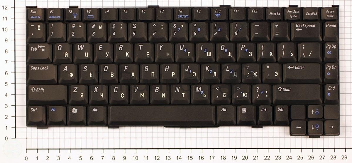 Клавиатура для ноутбука Dell Inspiron 1200 2200 Latitude 110L PP10S черная