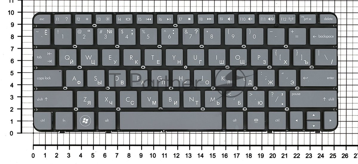 Клавиатура для ноутбука HP Mini 100E темно-серая