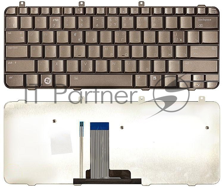 Клавиатура для ноутбука HP Pavilion DV3-1000 DV3z-1000 бронза с подсветкой