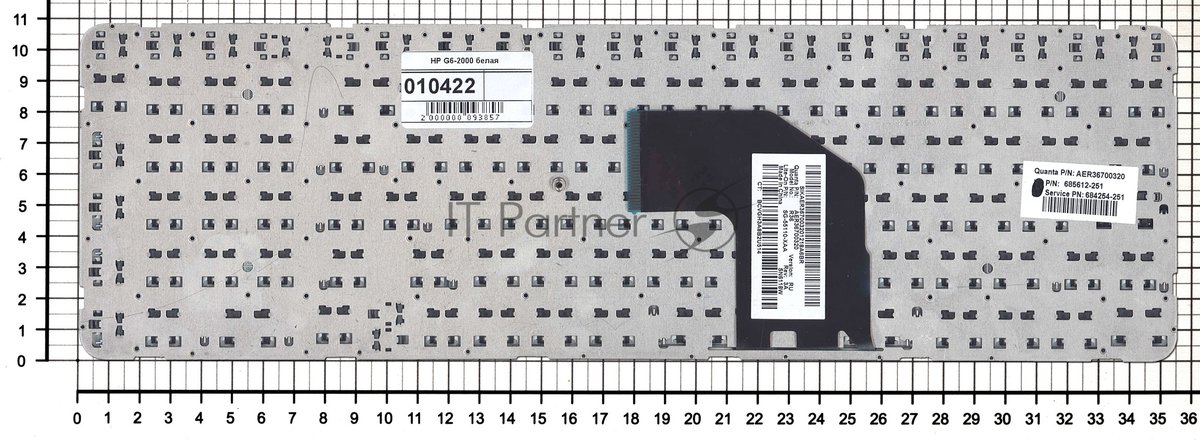 Клавиатура для ноутбука HP Pavilion G6-2000 белый без рамки