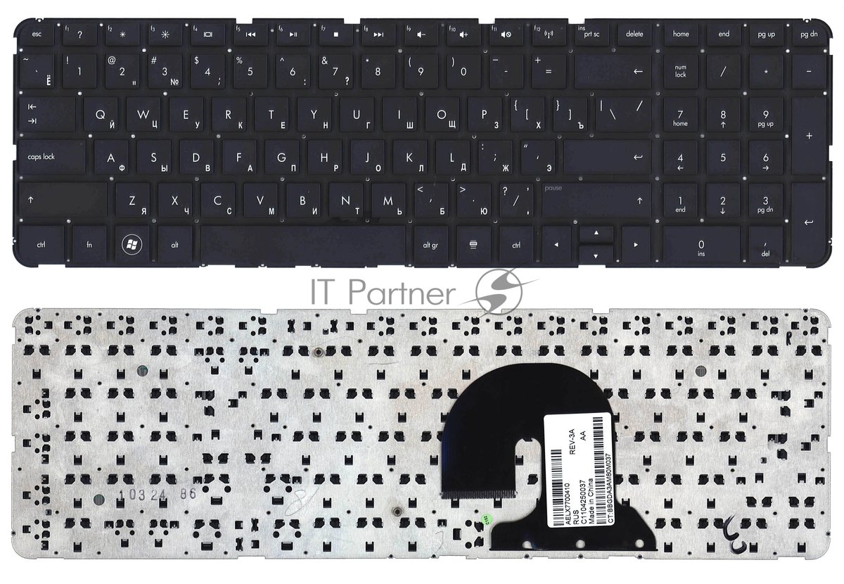 Клавиатура для ноутбука HP Pavilion DV7-4000 DV7-5000 черная