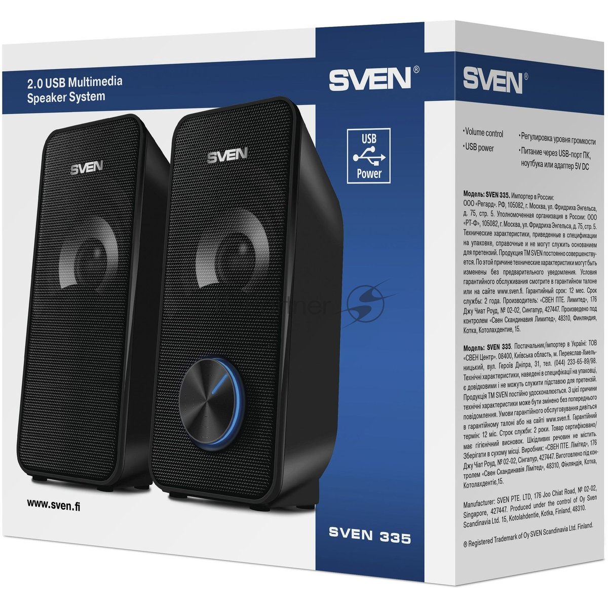 Акустическая система SVEN 335, черный (6 Вт, питание USB)