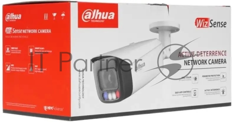 IP-камера DAHUA DH-IPC-HFW3449T1P-AS-PV-0280B-S5, уличная, 4Мп, 2.8мм, ИК+LED 30м, IP67