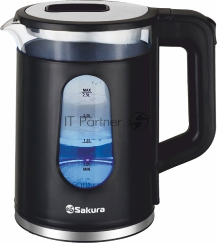 Чайник электрический Sakura SA-2735BK черный, 2,3 л., 1800 Вт
