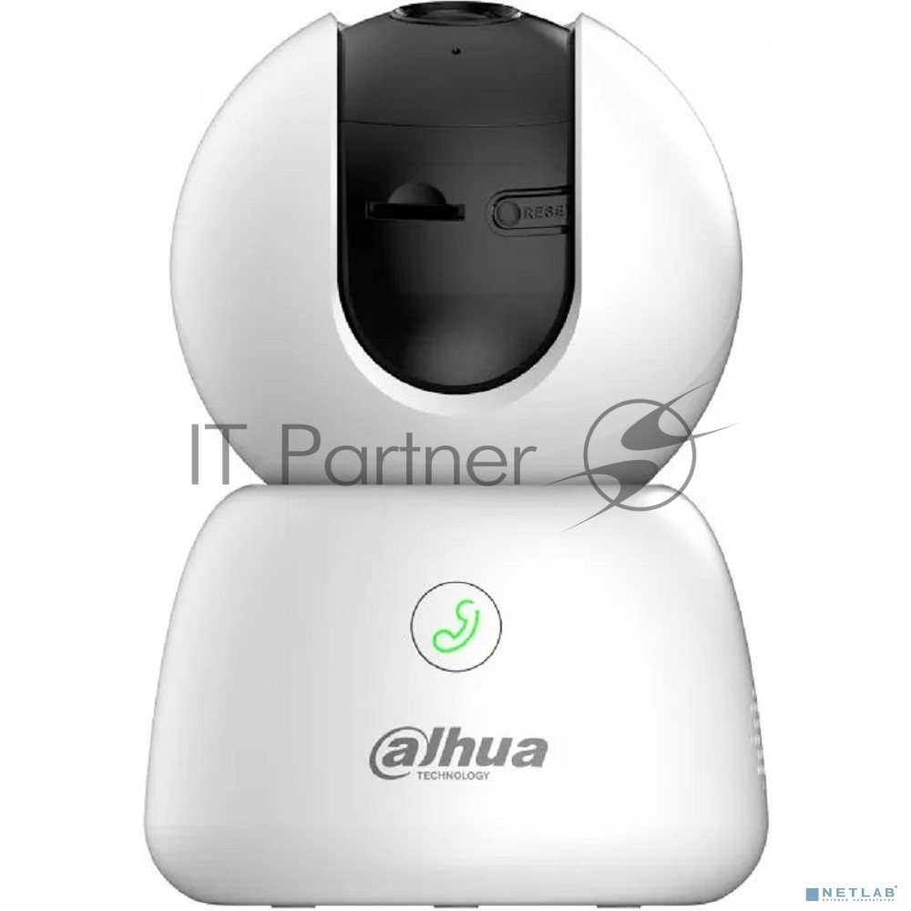 Видеокамера DAHUA Мини-PT IP-видеокамера с Wi-Fi 3Мп; 1/3.2” CMOS; объектив 3.6мм; механический ИК-фильтр; чувствительность 0.01лк@F2.0; сжатие: H.265; 2 потока до 3Мп@25к/с; обнаружение людей; ИК-подсветка 10м;