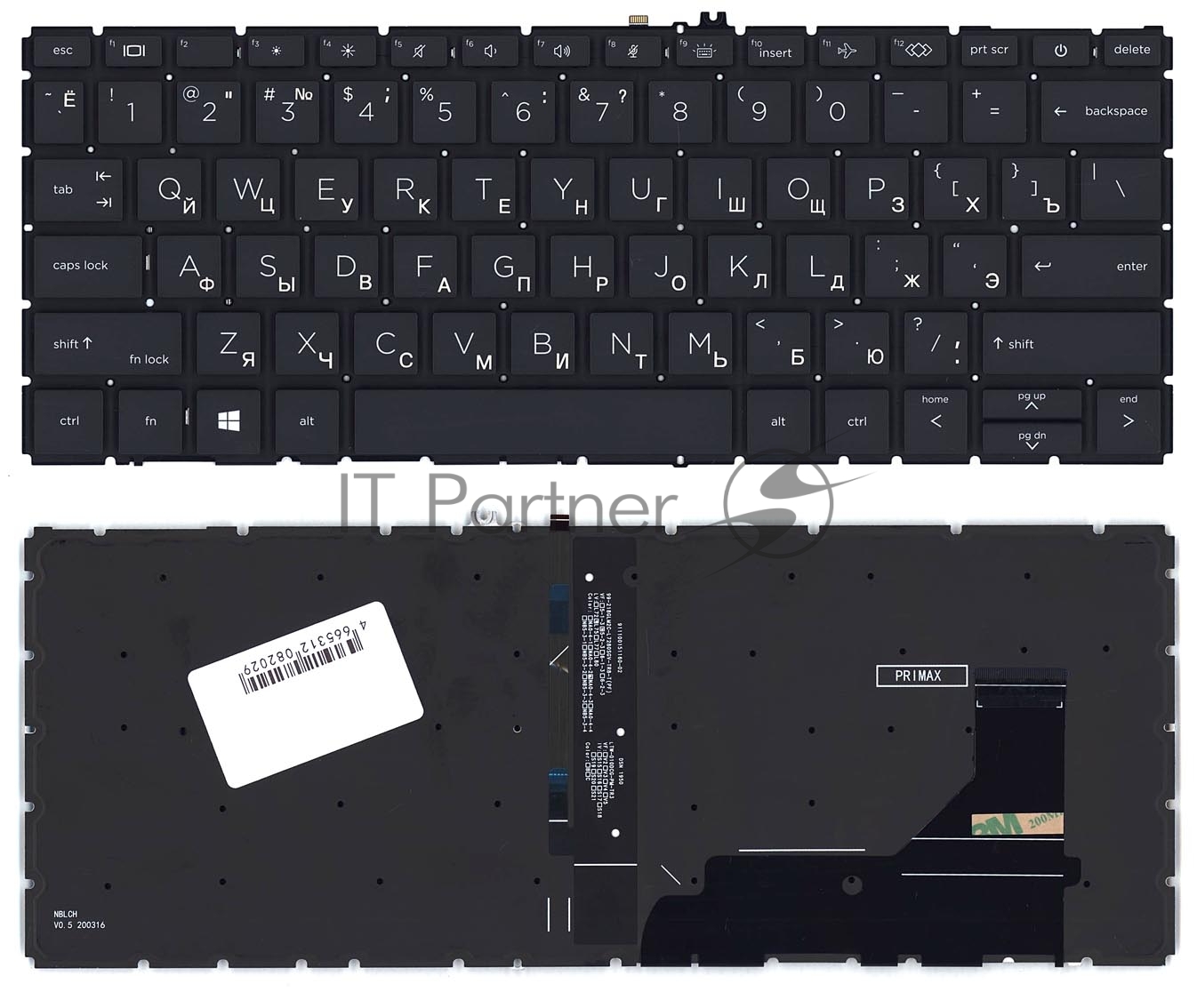 Клавиатура для ноутбука HP Elitebook 830 735 G7 черная