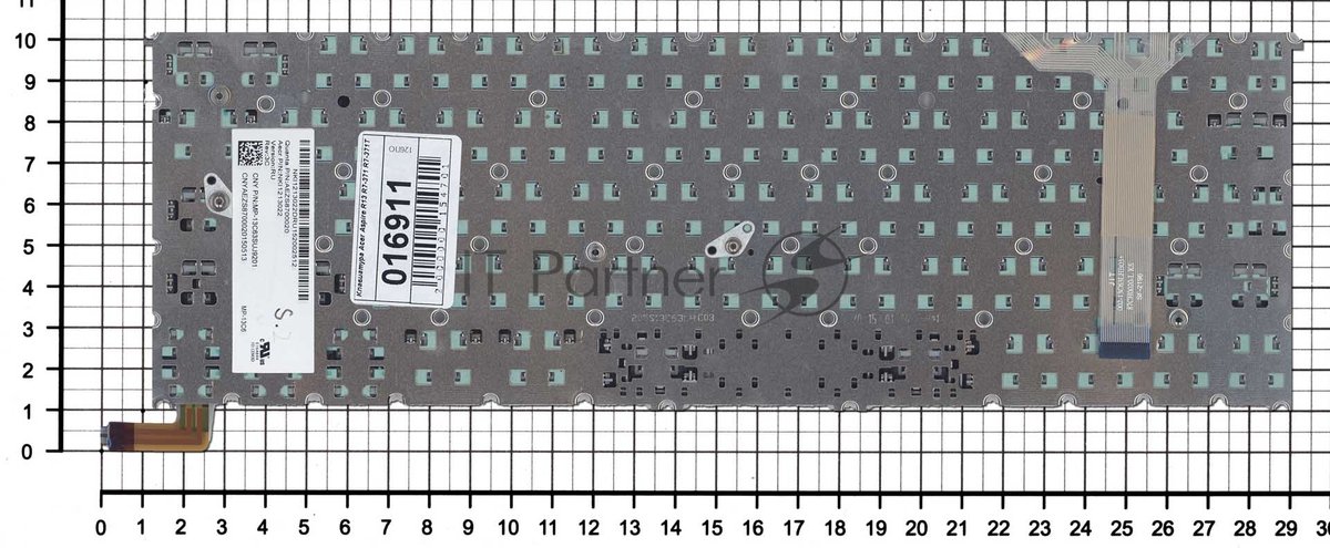 Клавиатура Acer 16911, для Aspire R13/R7-371/R7-371T, черная с подсветкой