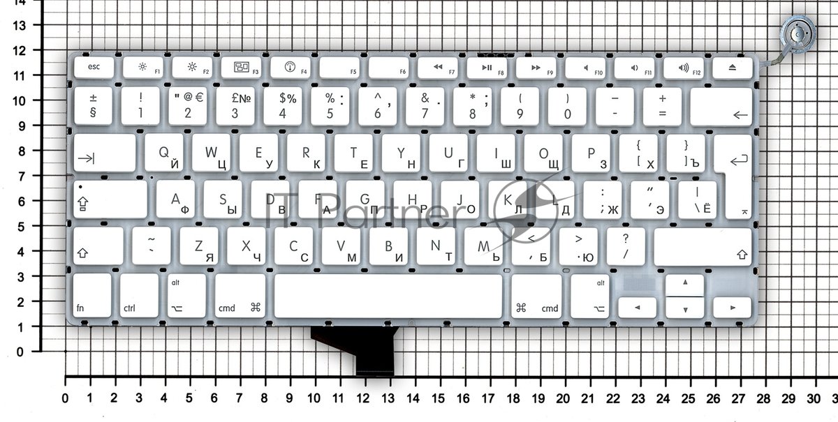 Клавиатура Apple 4104, для MacBook A1342, белая