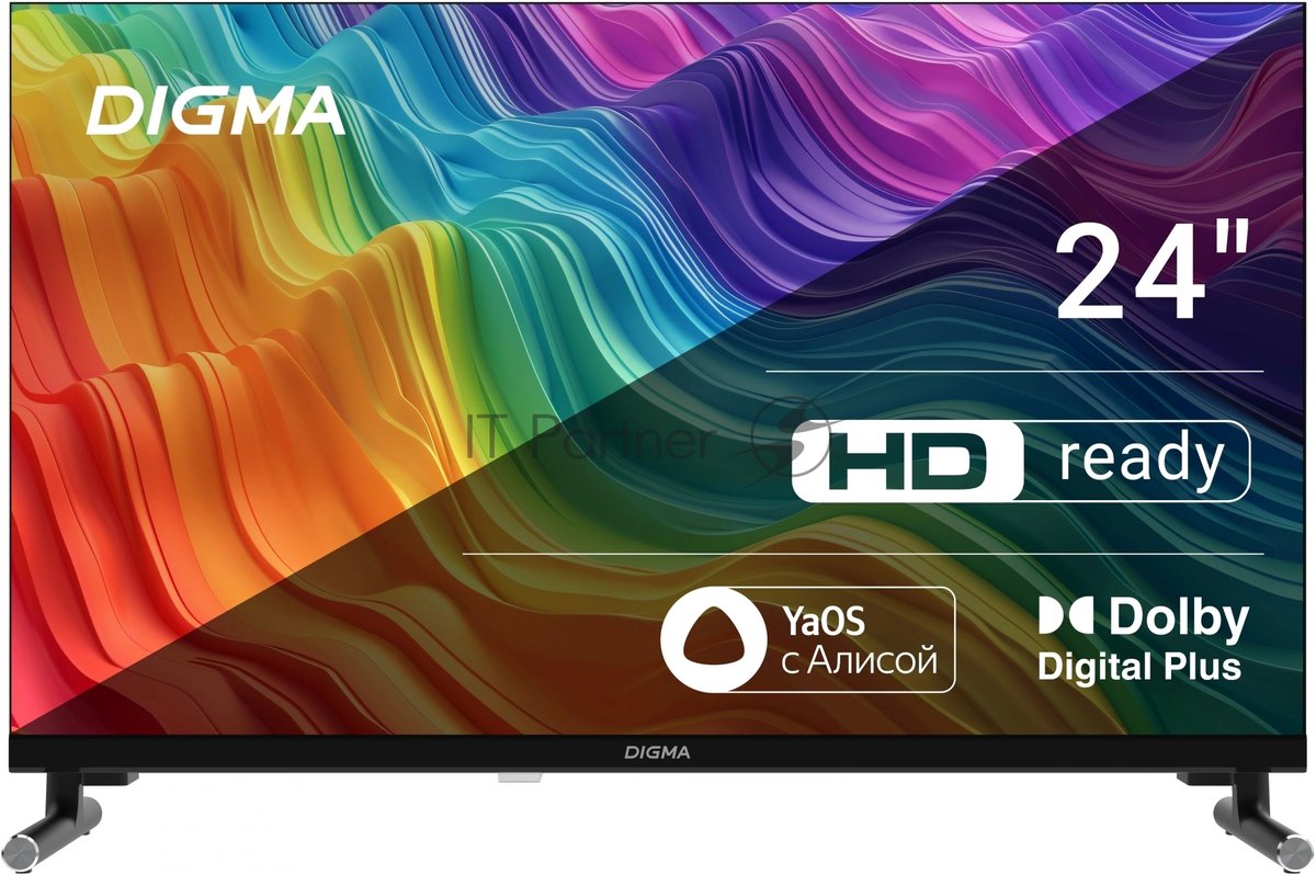 Телевизор Digma 24" DM-LED24SBB32 черный LED HD 60Hz Яндекс ТВ