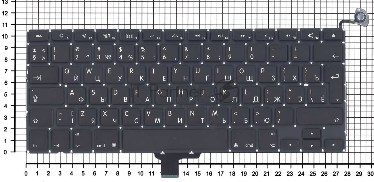 Клавиатура для ноутбука MacBook A1278 2011+ RU