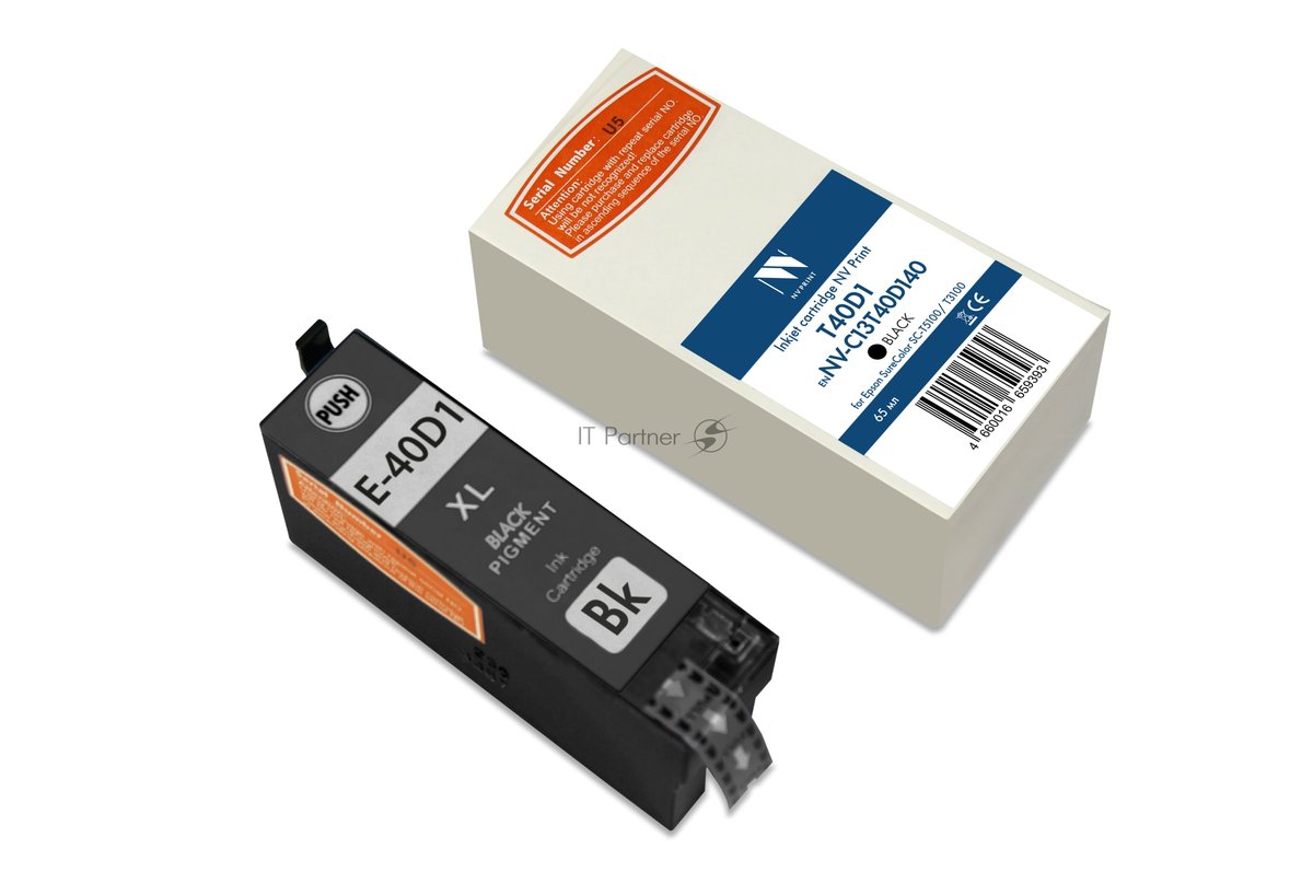 -/ Струйный картридж NV Print T40D1 (NV-C13T40D140) Black для Epson SureColor SC-T5100/T3100 (65 мл) совместимый