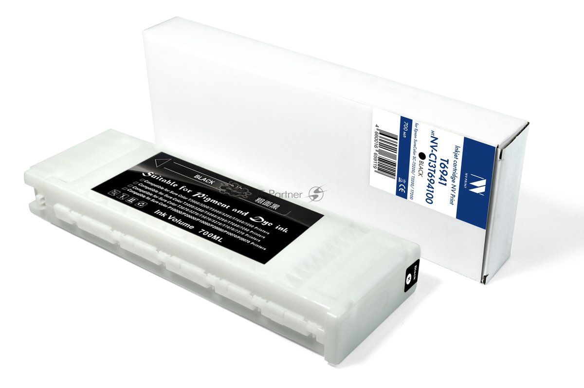 -/ Струйный картридж NV Print T6941 (NV-C13T694100) Black для Epson SureColor SC-T5200/T3200/T7200 (700 мл) совместимый