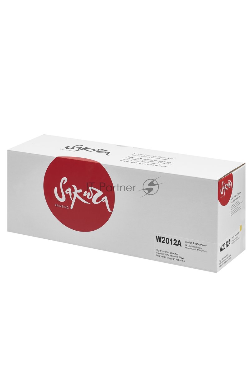 Картридж лазерный Sakura W2012A для HP Color LaserJet Enterprise M856dn/M776dn/MFP M776z/MFP M776zs, желтый, 13000 к.