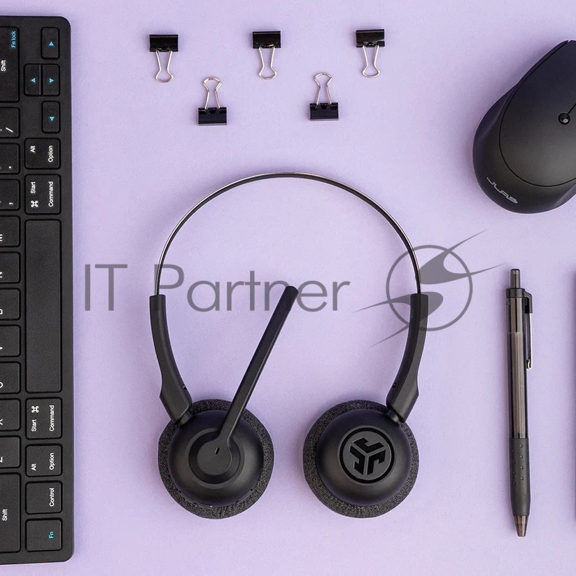 Гарнитура JLab GO Work Pop Wireless Headphones чёрный, беспроводная, Bluetooth, до 50 ч