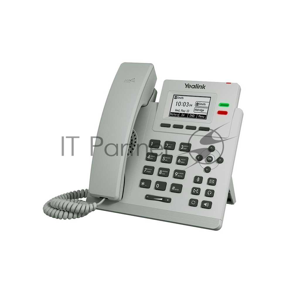 Телефон YEALINK SIP-T31P, светло-серый, 2 аккаунта, PoE, шт