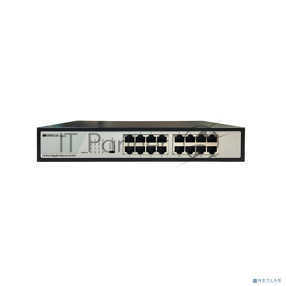 Коммутатор ORIGO OS2216/A1A, неуправляемый, 16×1GbE, 1U