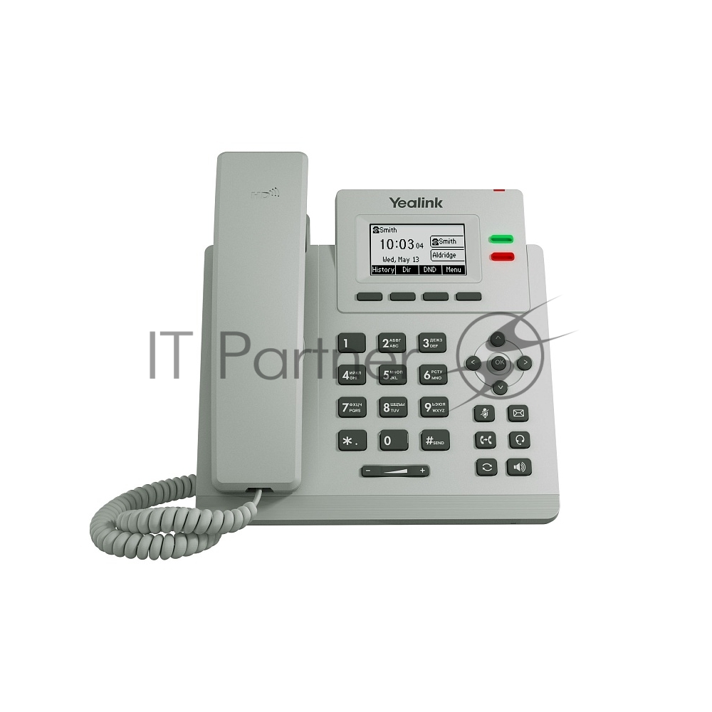Телефон YEALINK SIP-T31P, светло-серый, 2 аккаунта, PoE, шт