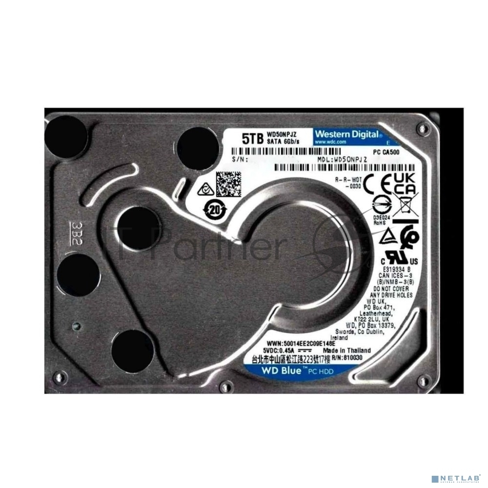 Жесткий диск Western Digital HDD SATA3 5Tb 2.5" Blue 4800 RPM 128Mb 1 year warranty (replacement ST5000LM000)