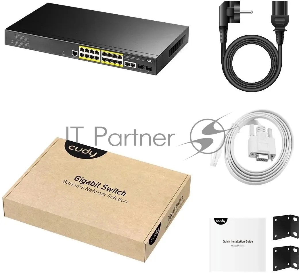Коммутатор Cudy GS2018PS2-200W, 16×1 Гбит/с, 2×1 Гбит/с SFP