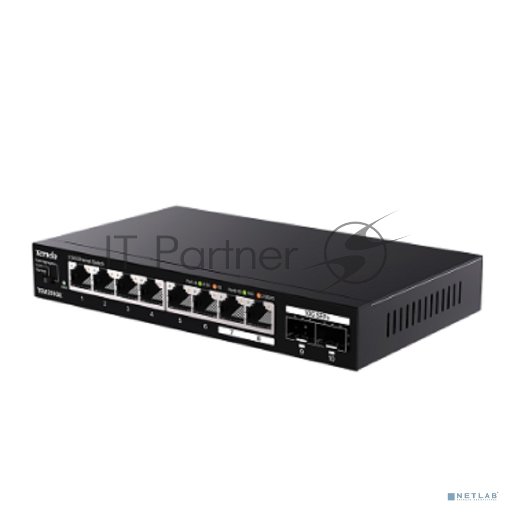 Коммутатор Tenda TEM2010X, 8×2.5 Гбит/с + 2×10 Гбит/с SFP+, неуправляемый