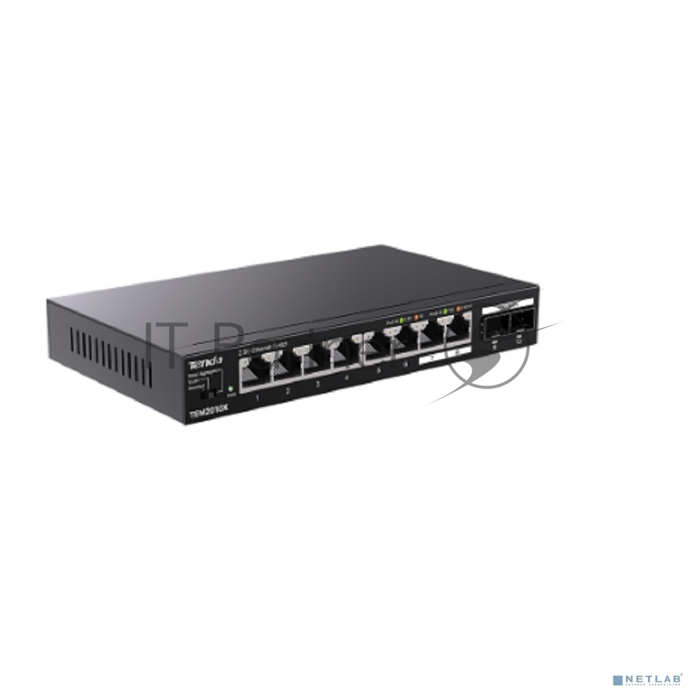 Коммутатор Tenda TEM2010X, 8×2.5 Гбит/с + 2×10 Гбит/с SFP+, неуправляемый