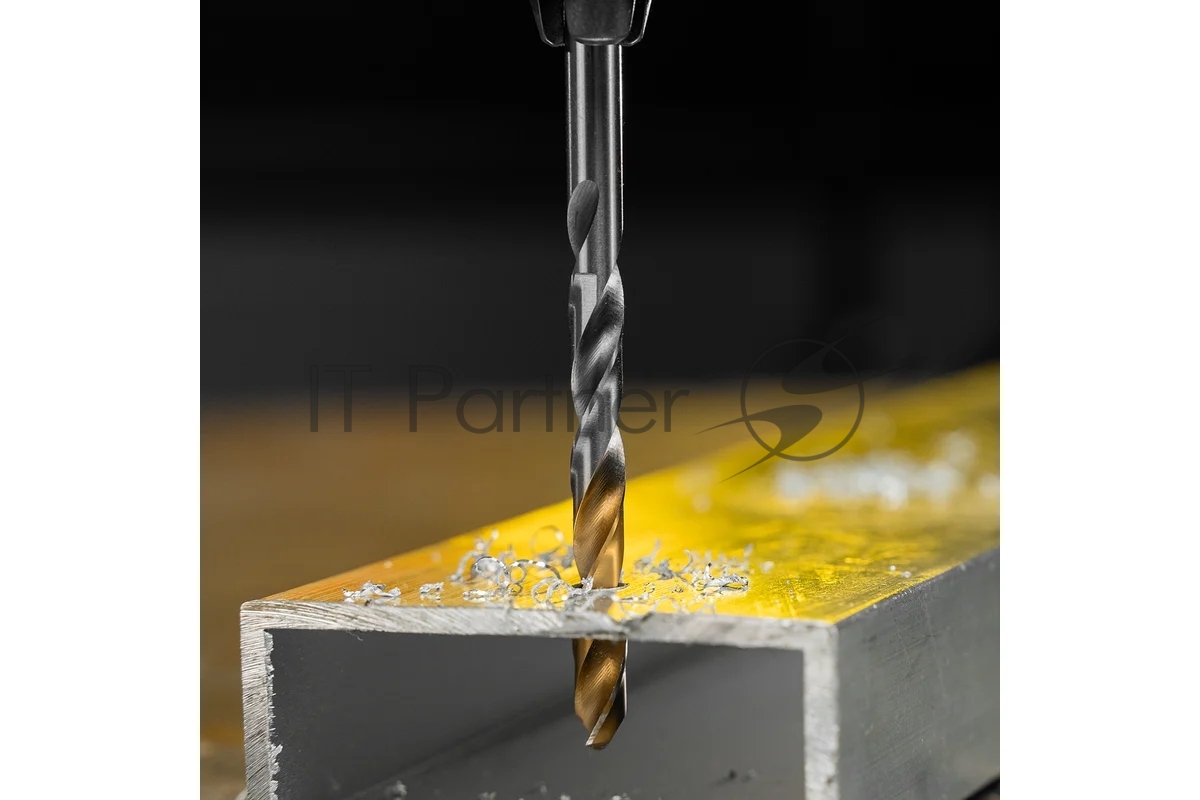 Сверло спиральное по металлу Denzel 5,5 x 93мм, Р6М5, Golden Tip