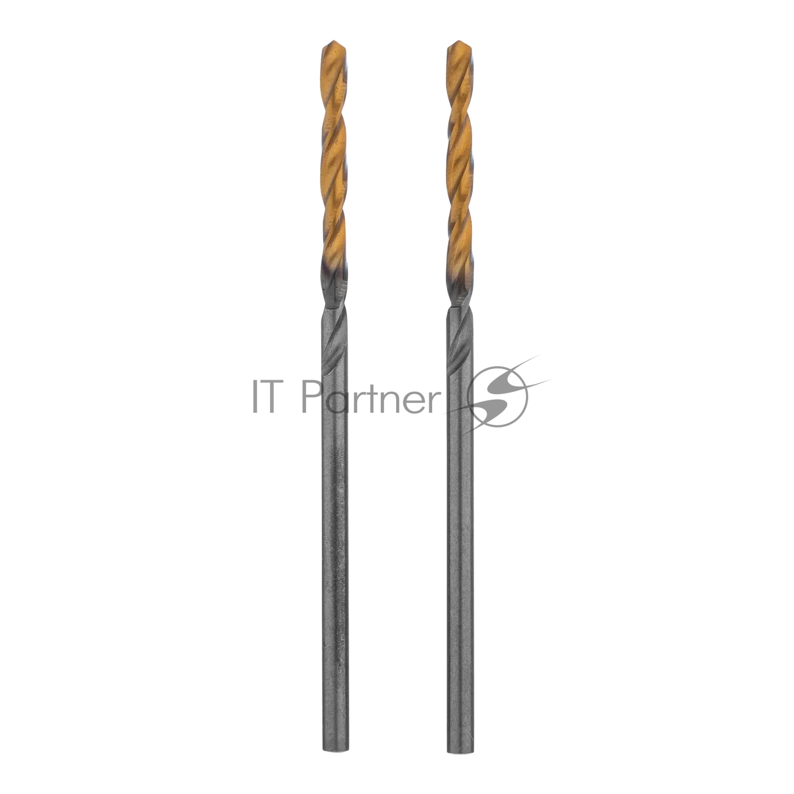 Сверло спиральное по металлу Denzel 2 x 49мм, Р6М5, Golden Tip, 2 шт.