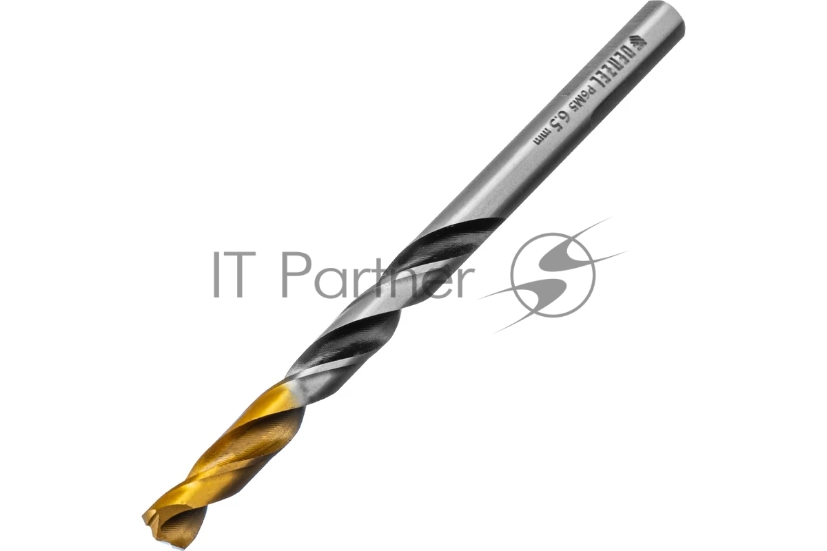 Сверло спиральное по металлу Denzel 6,5 x 93мм, Р6М5, Golden Tip, многогранная заточка