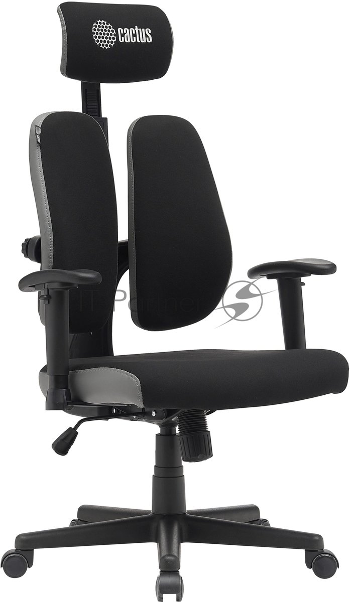 Кресло Cactus CS-CHR-MC03-BKGY черный, сетка