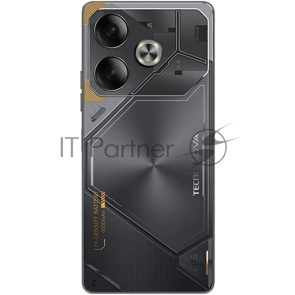 Смартфон Tecno Pova 6 256Gb 12Gb серый моноблок 3G 4G 2Sim 6.8" 1080x2460 Android 14 108Mpix 802.11 a/b/g/n/ac NFC GPS GSM900/1800 Protect FM