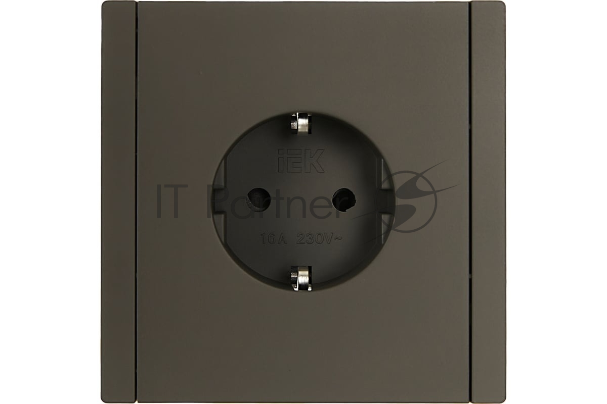 Розетка СП FORTE&PIANO FP315 16А с заземл. защ. шторки винт. крепл. сер. IEK FP-R14-16-K03