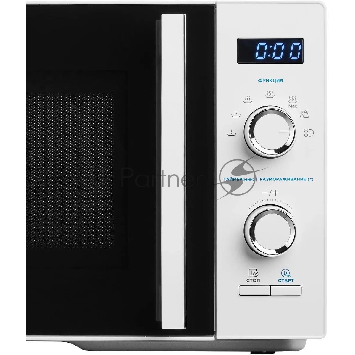 Микроволновая печь Midea AM825P2ET-W белый, 25 л, 800 Вт, переключатели - кнопки, поворотный механизм