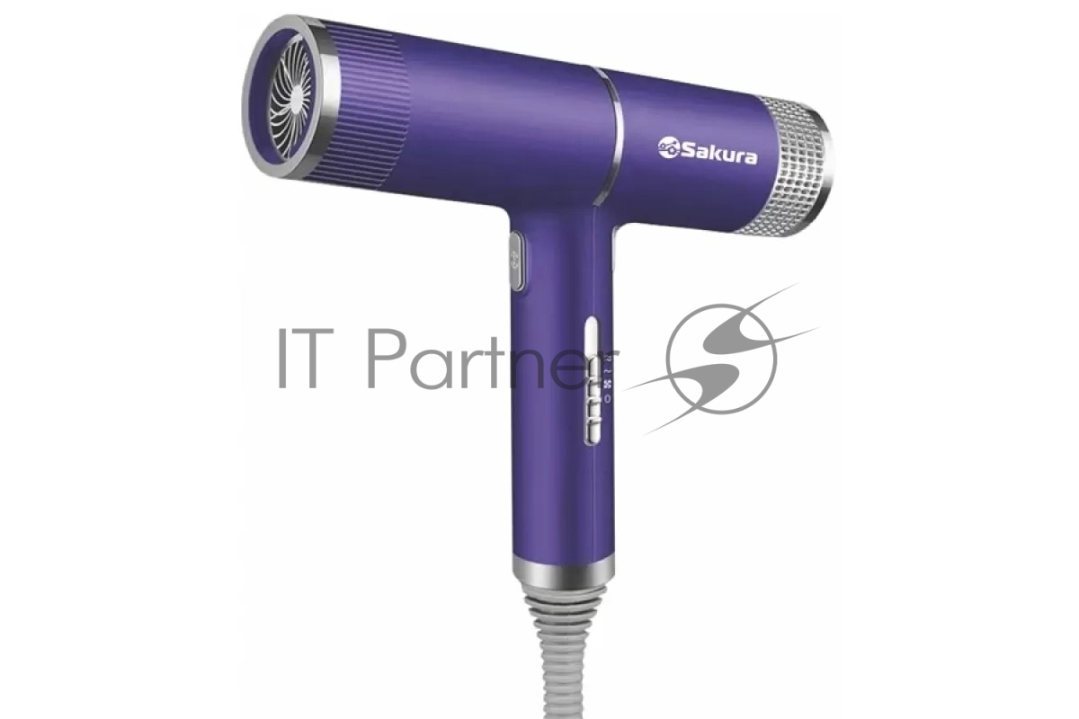 Фен SAKURA SA-4051V фиолетовый/серый, 1600 Вт, компактный