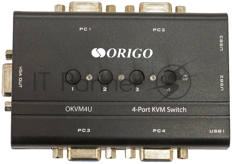 KVM-переключатель ORIGO OKVM4U/A1A, 4-портовый, с портами VGA и USB