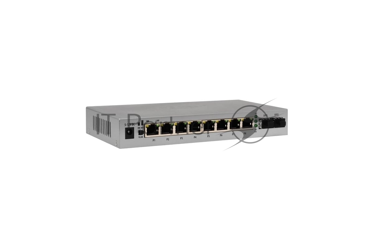 Коммутатор SNR SNR-S1908G-2S, 8×1 Гбит/с + 2×1 Гбит/с SFP, управляемый