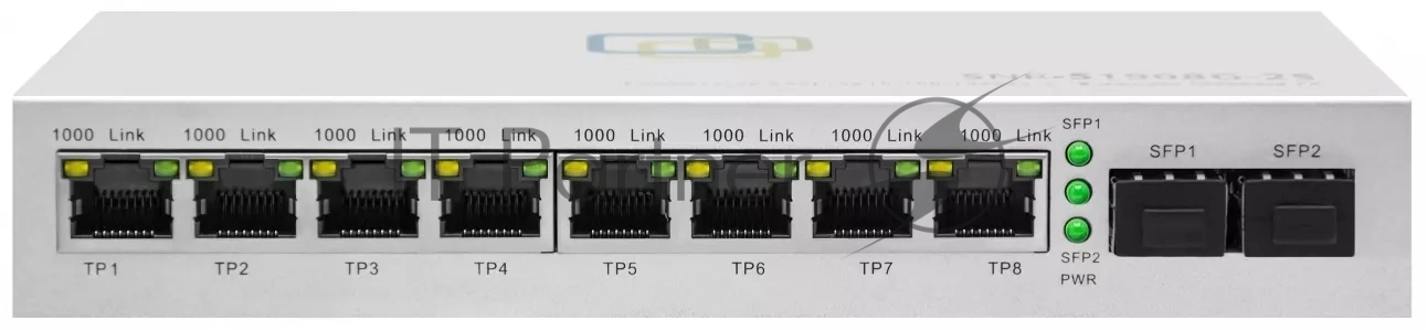 Коммутатор SNR SNR-S1908G-2S, 8×1 Гбит/с + 2×1 Гбит/с SFP, управляемый