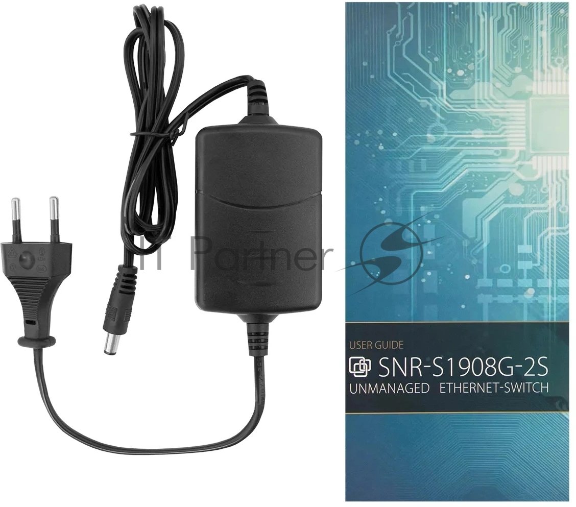 Коммутатор SNR SNR-S1908G-2S, 8×1 Гбит/с + 2×1 Гбит/с SFP, управляемый
