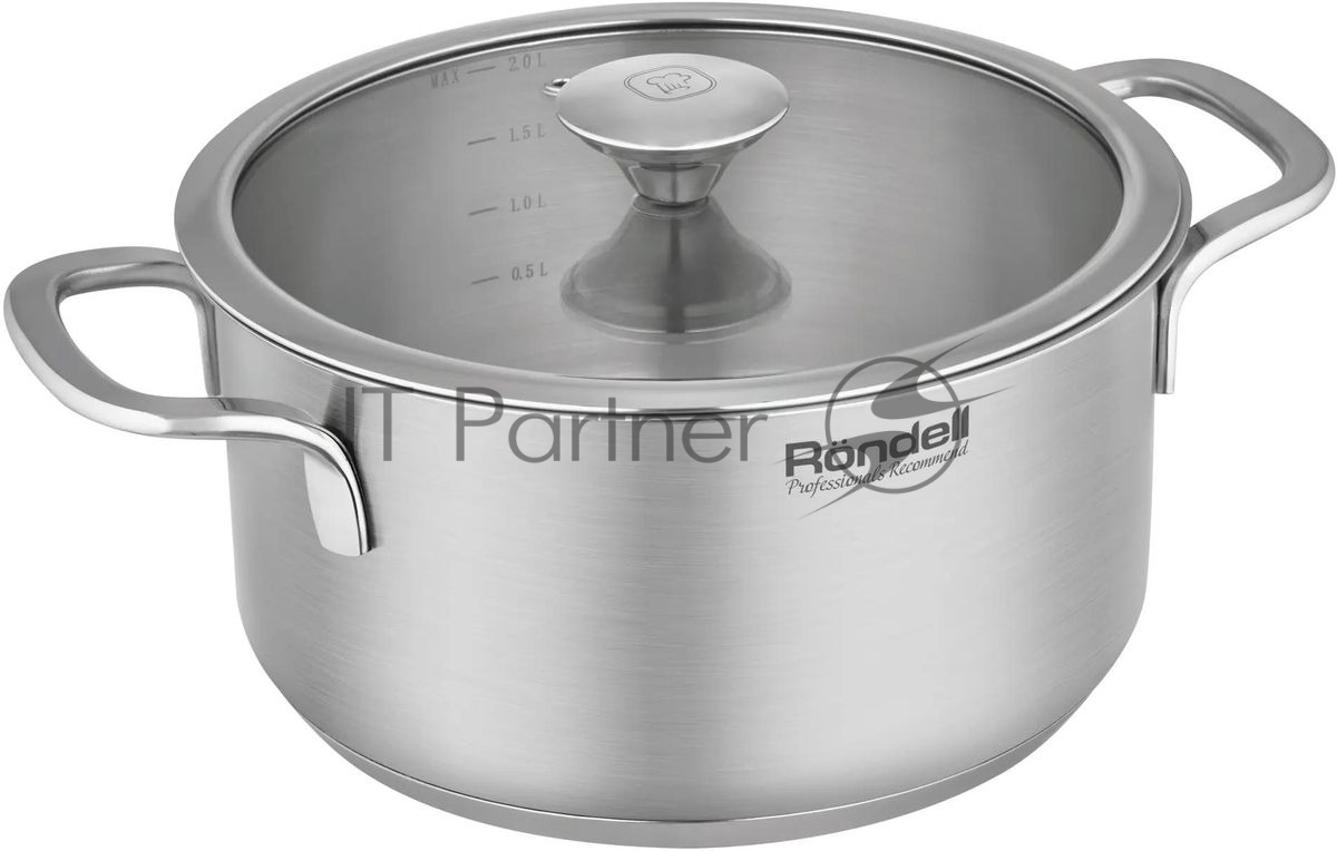 Кастрюля Rondell Modern RDS-1746, 2л, 18см, с крышкой, стальной