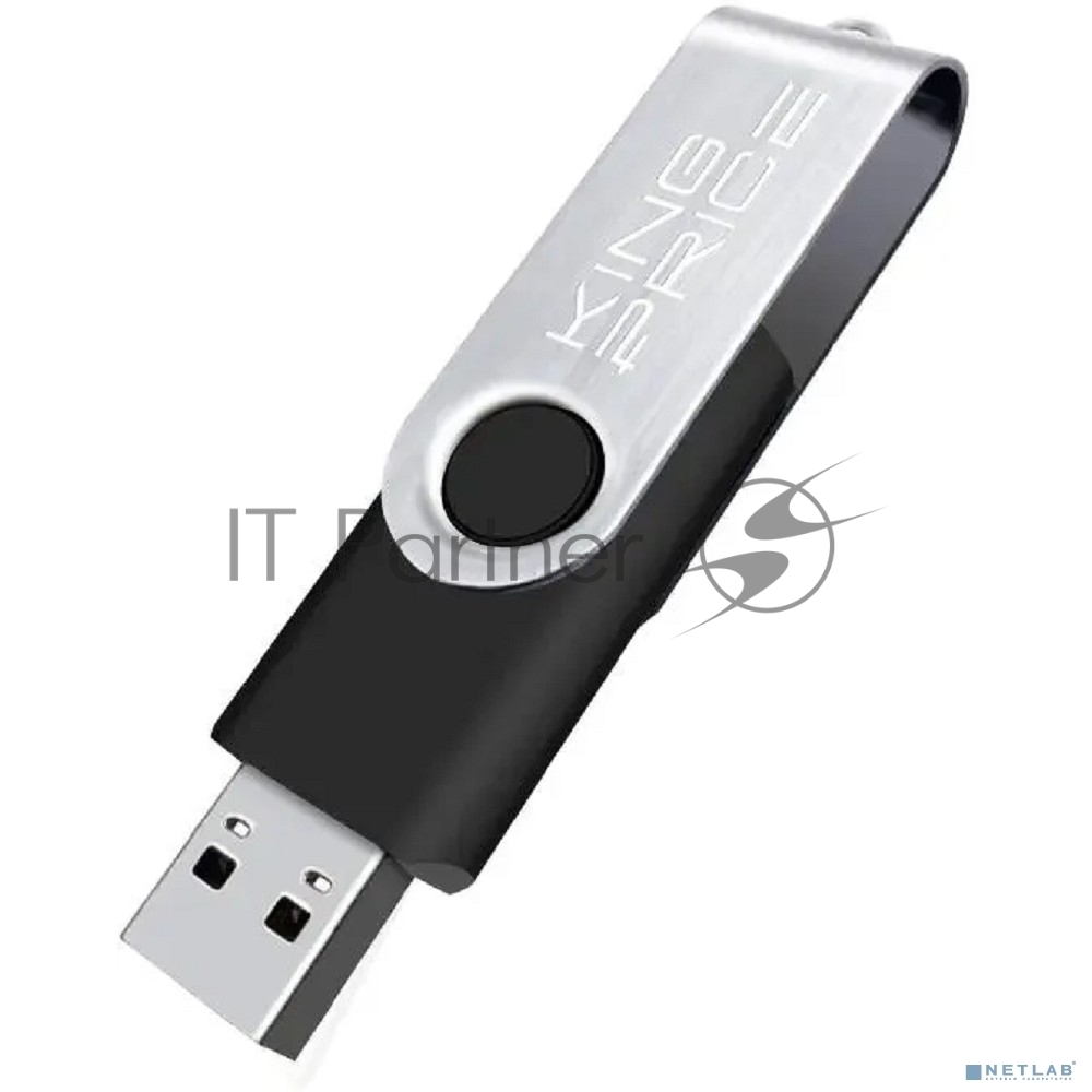 Флешка USB KingPrice KPFD2 (KPFD2A032ABK), 32Gb, USB 2.0, R/W 20/10, черный/сере